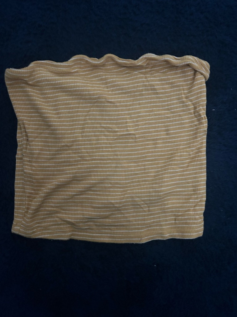 American Eagle Outfitters Mustard Yellow & White Striped Tube Top